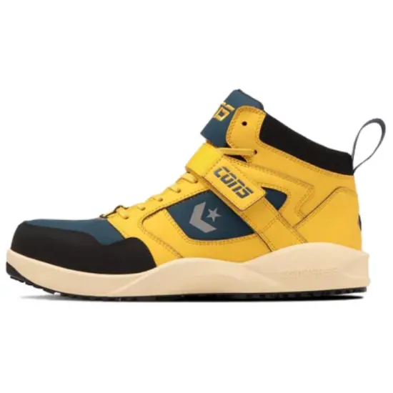 Converse Vintage Basketball Shoes Unisex High-Top Yellow/Marine Blue