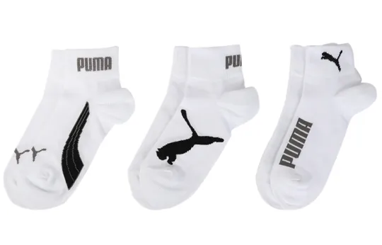 PUMA Ankle Socks Unisex Combo Set 3 Pack White