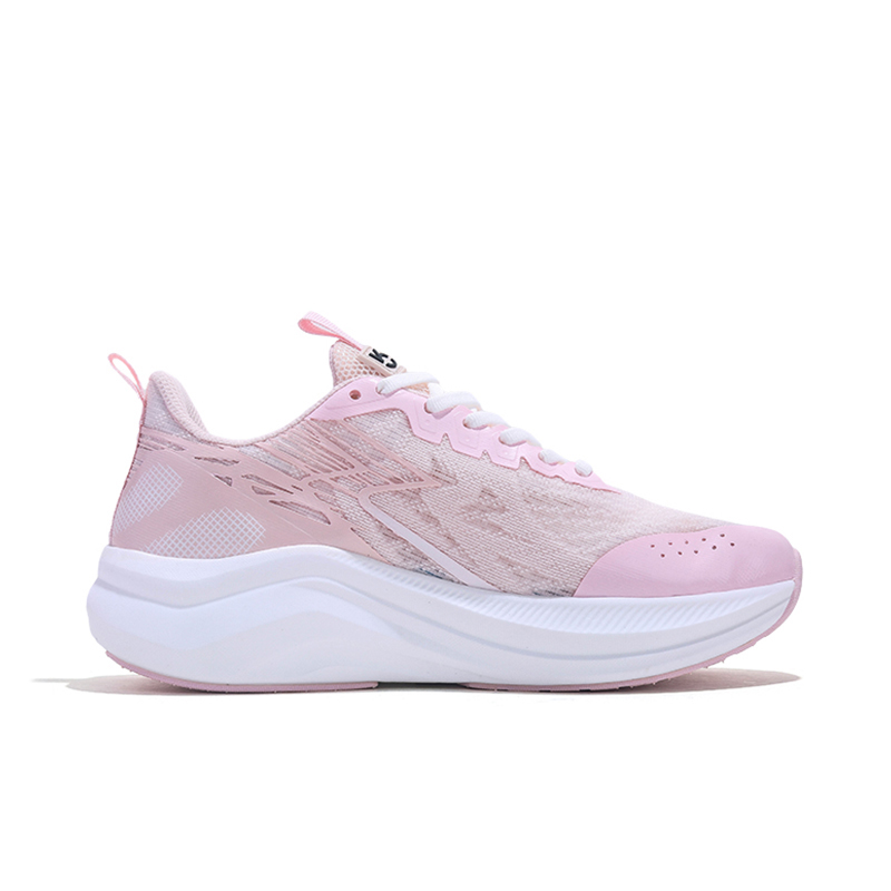 KVIV Cushioning Slip Resistant Abrasion Resistant Low top Casual Running Shoes Unisex White Pink