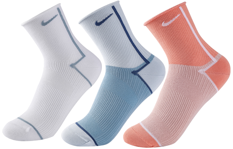 Nike Crew Socks All Unisex White Pink Blue Couple’s