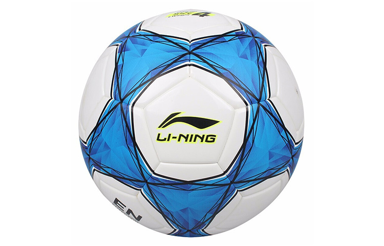 Li Ning Size 4 Soccer Ball TPU Seamless Thermal bonding Unisex Blue White
