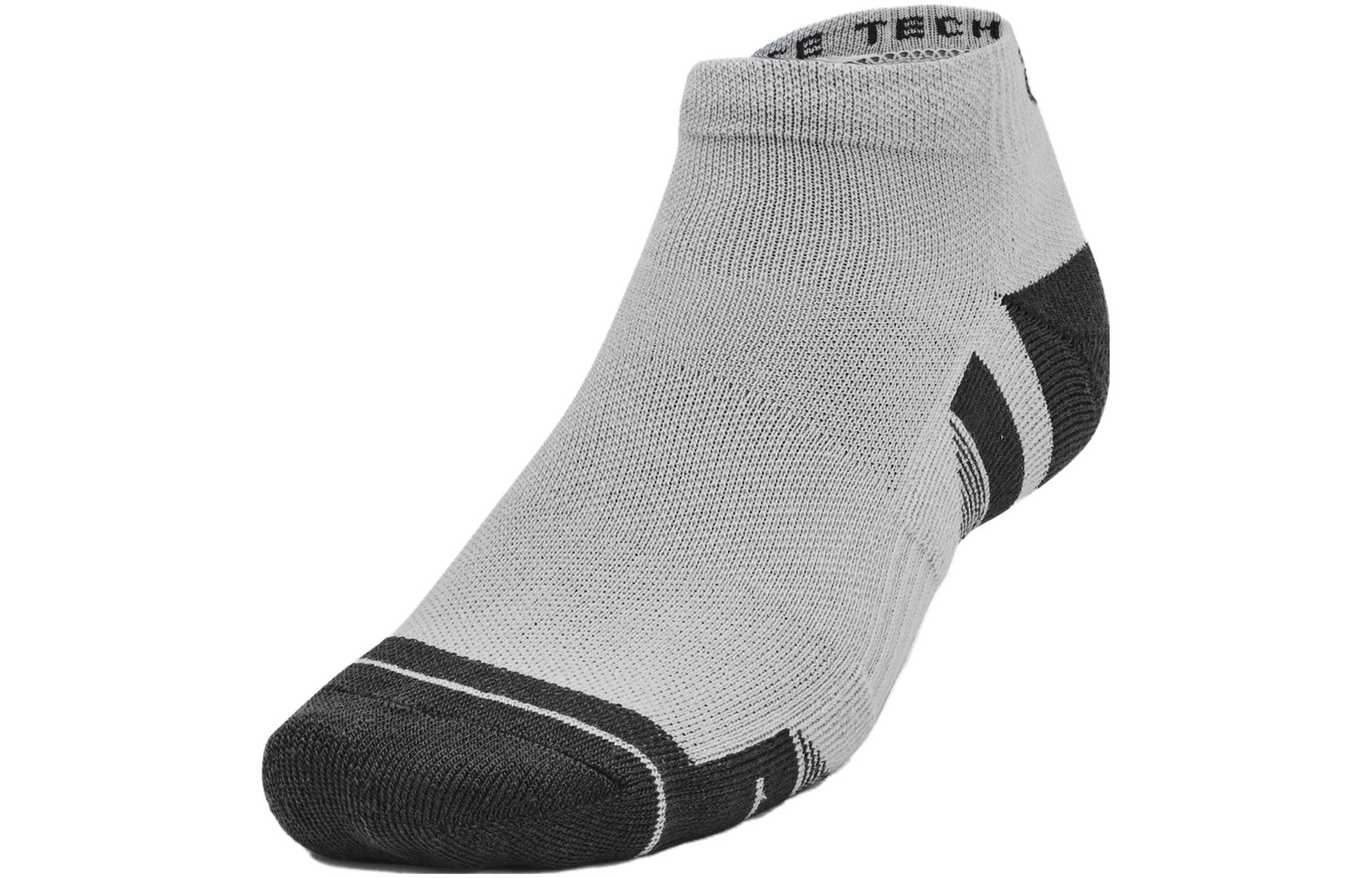 Under Armour Performance Tech Low Cut Ankle Socks Unisex 3 Pack White+Black+Gray