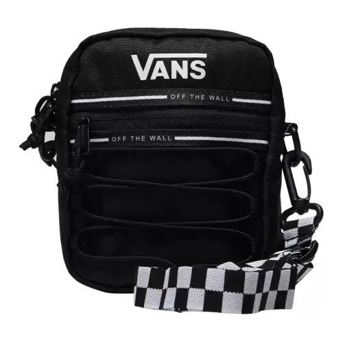 Vans Nylon With Polyester Shoulder Bag, Crossbody Bag Regular Unisex Black