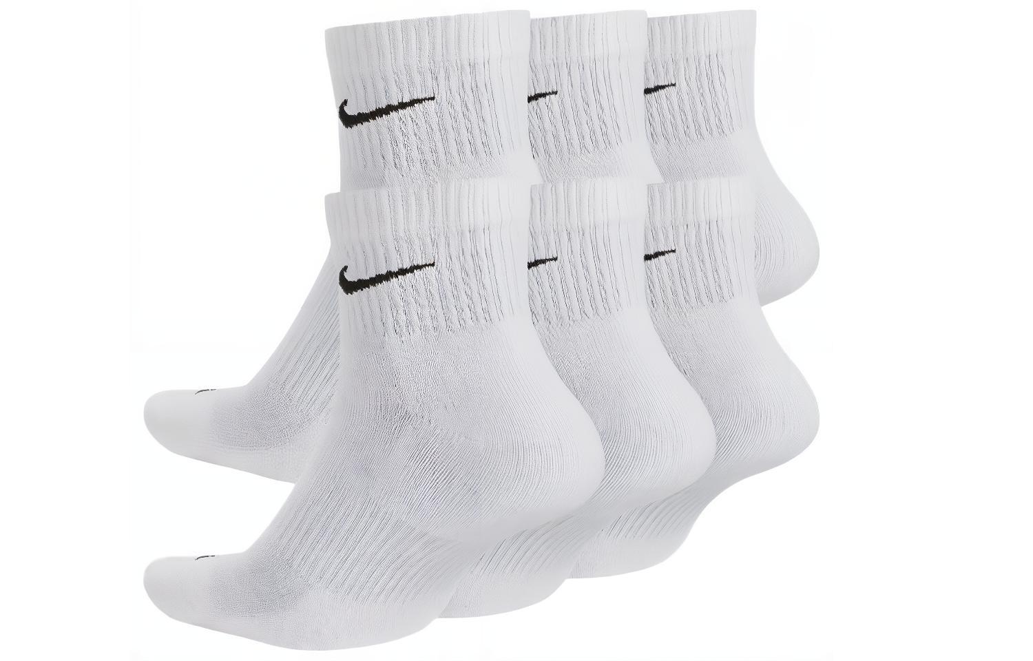 Nike Everyday Plus Cushioned Ankle Socks 6 Pairs White