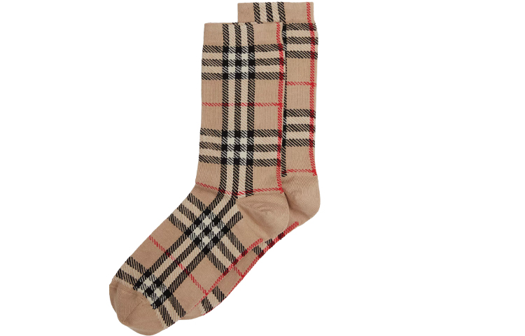 【Previous Season】Vintage check intarsia-knit socks