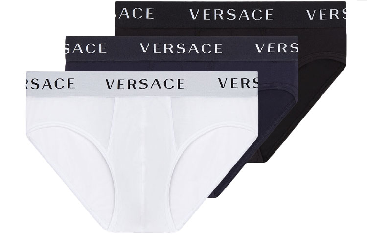 Мужские трусы Versace Logo 3 (черные)
