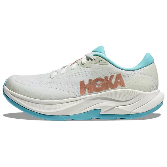 HOKA ONE ONE RINCON 4 Running Shoes Women's Low-Top Frost White/Rose Gold