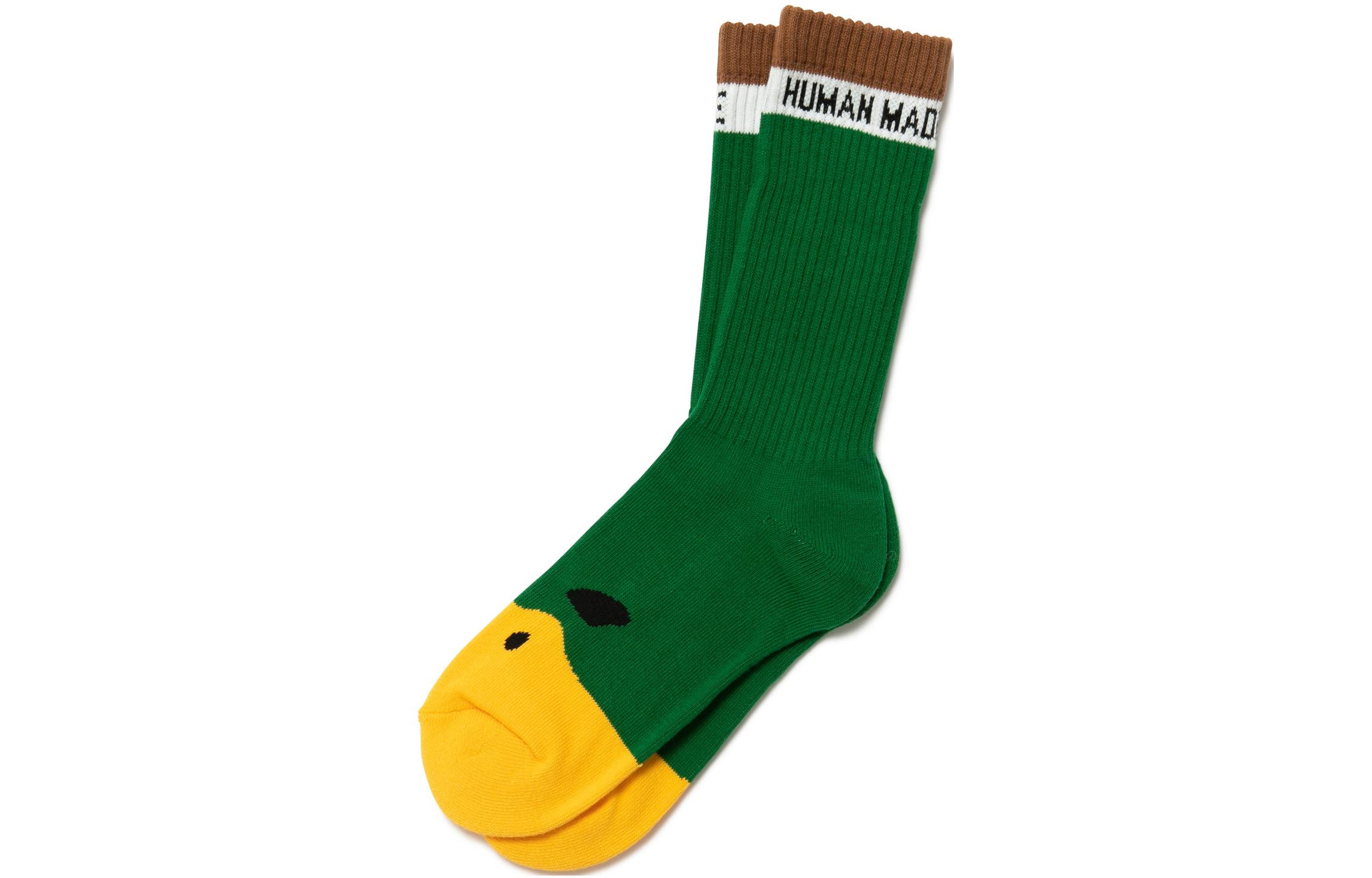 HUMAN MADE Duck Pile Socks Green