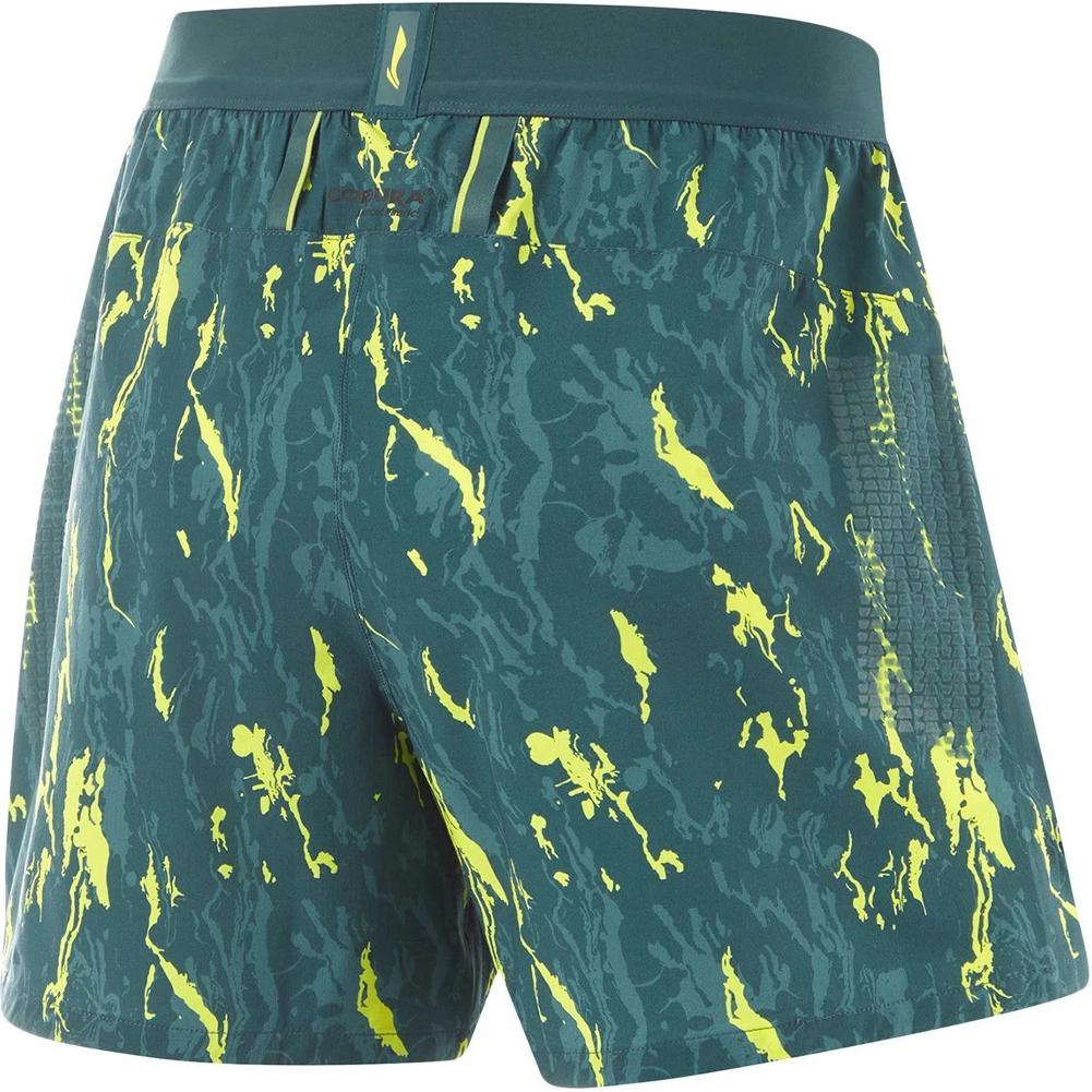 Li Ning Fitness Series Sports Shorts Men’s Cloud Emerald Green All Over Print