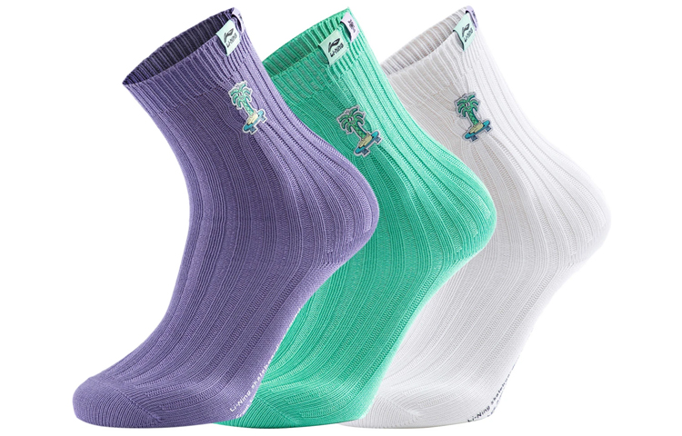 Li Ning x Steven Harrington Crew Socks Unisex 3 Pack