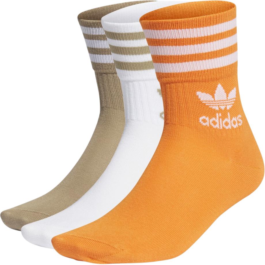 Adidas Originals Crew Socks All Unisex White/Dark Orange/Green Couple’s