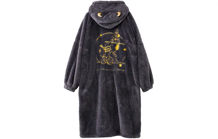YSO x SNOOPY Sleep Robe Men's Dark Gray