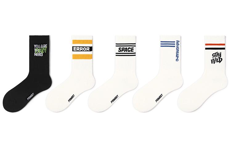 Primeet Crew Socks Gift Box Set Included Unisex 5 Pack