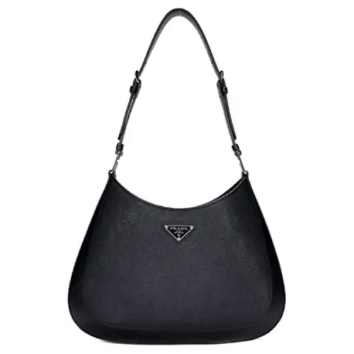 PRADA Leather Shoulder Bag Women's Black