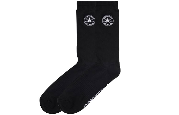 Converse STARS Crew Socks Unisex 2 Pack Black
