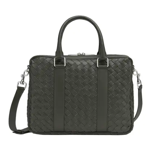Bottega Veneta Cow Leather Handbag Men's Field Green