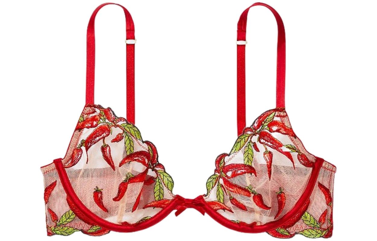 Victoria's Secret /Victoria's Secret Very Sexy Series Botanical Flower Print Bra Red