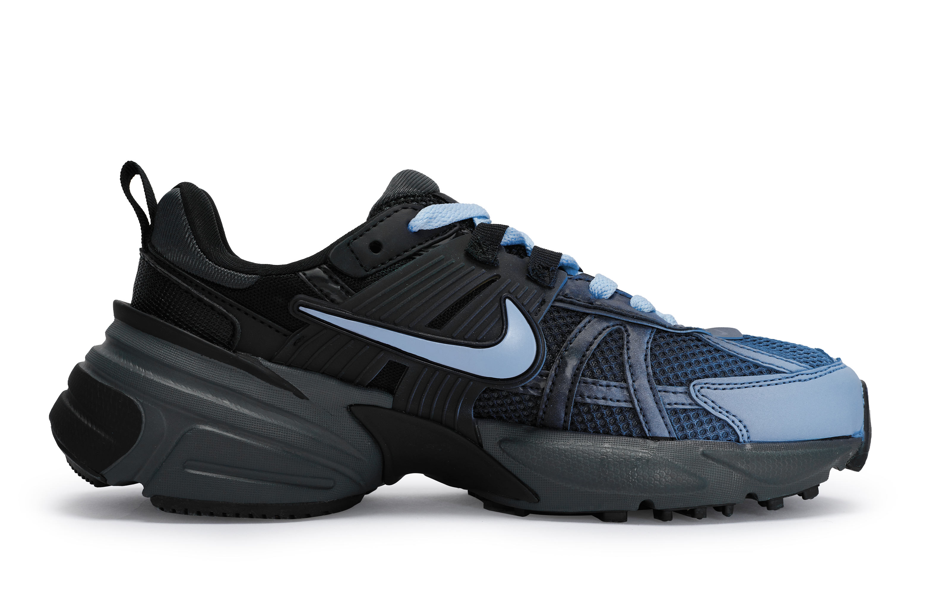 Nike V2K Run Abrasion Resistant Abrasion Resistant Low top Casual Running Shoes Women’s Black Blue