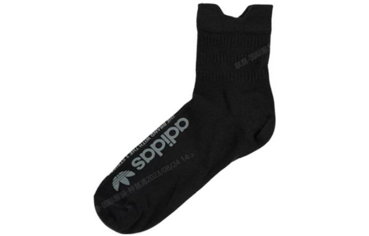 Adidas Originals Letter Print Crew Socks Men’s Black
