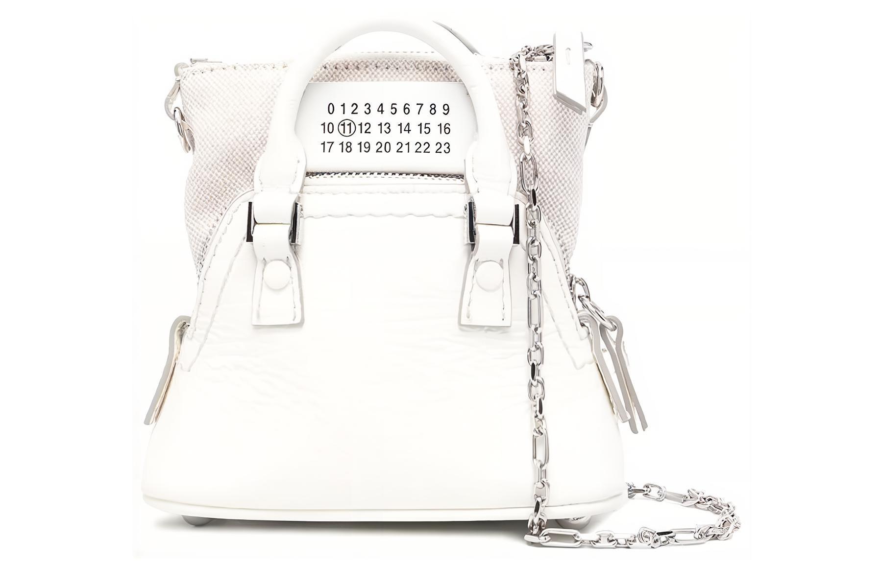 Maison Margiela Numbers-Patch Zipped Mini Shoulder Bag