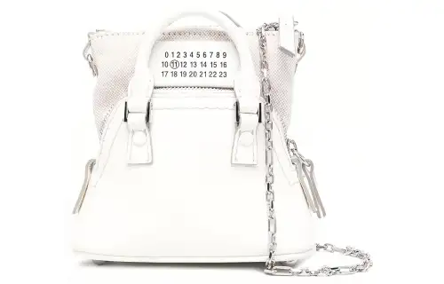 Maison Margiela Numbers-Patch Zipped Mini Shoulder Bag