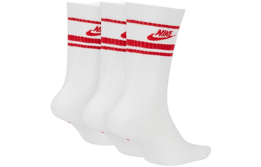 Nike Crew Socks Unisex 3 Pack Red White