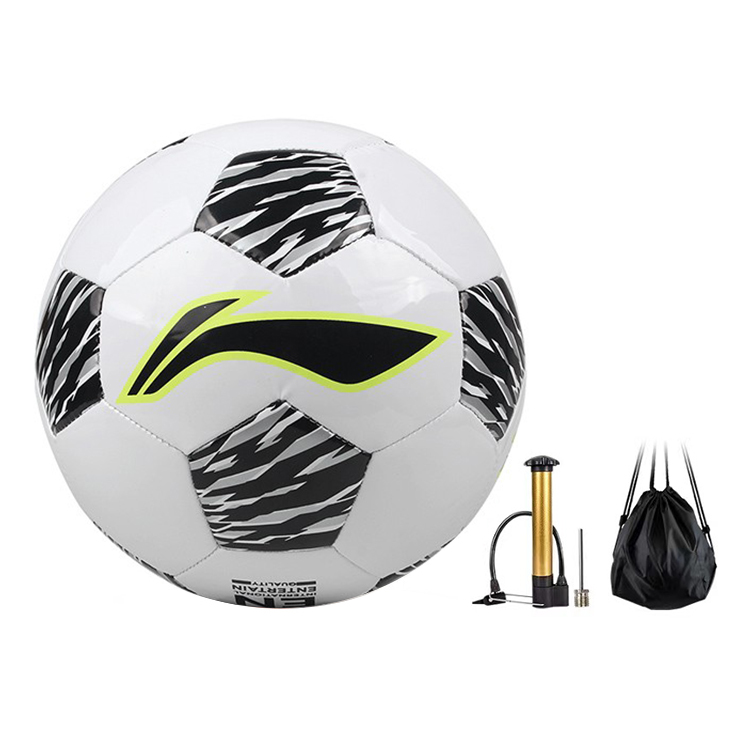Li Ning Size 4 5 Size Soccer Ball TPU Machine Stitched Soccer Ball Unisex Black White