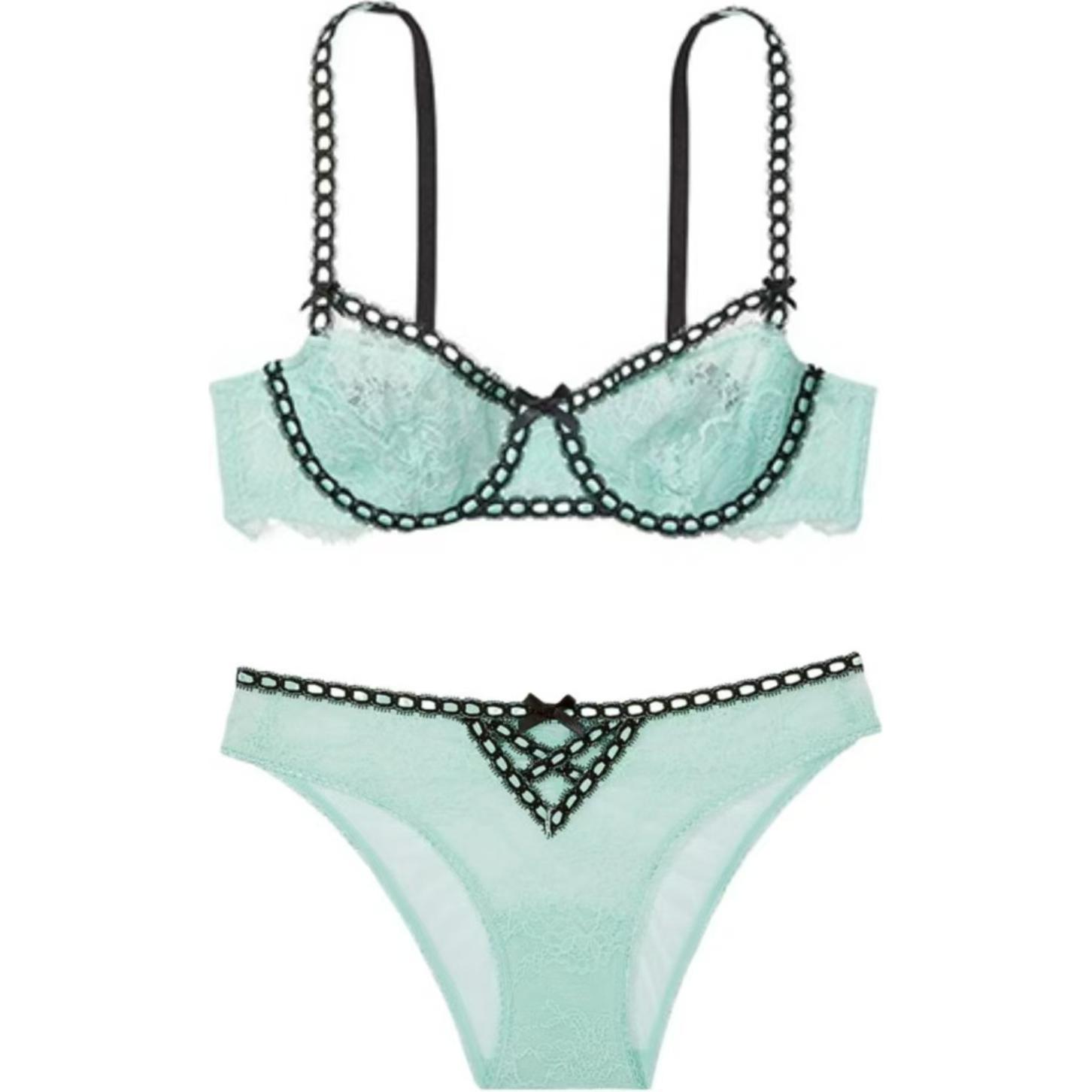 Женский комплект белья Victoria's Secret (зеленый)