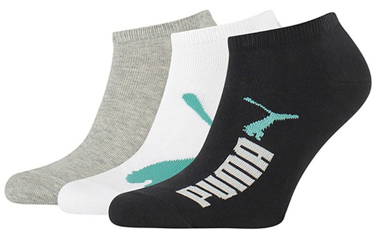 PUMA Ankle Socks Unisex 3 Pack Black/White/Gray