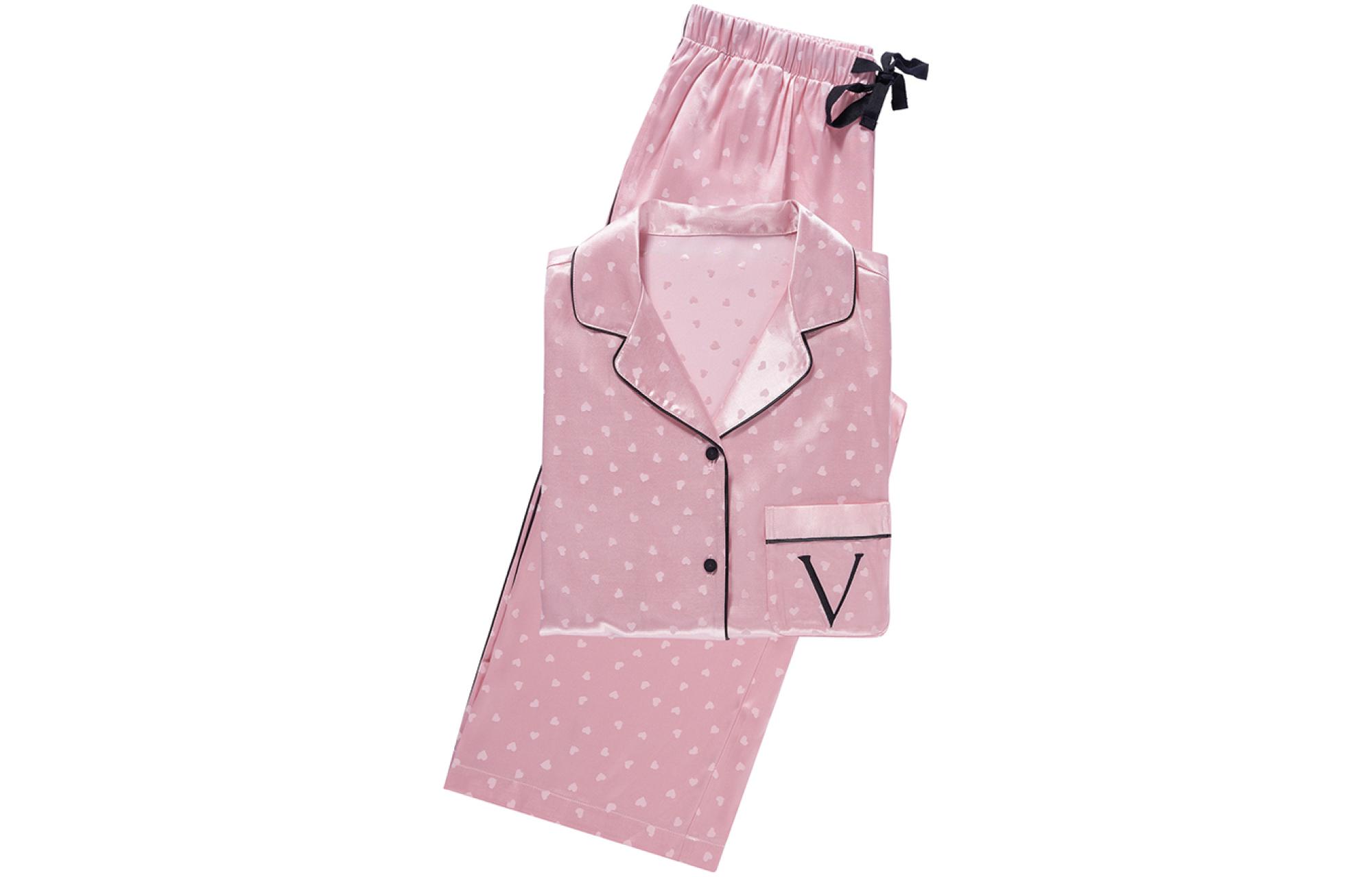 Victoria's Secret Shirt, long-sleeve, pijama, fuchsia set, loose fit