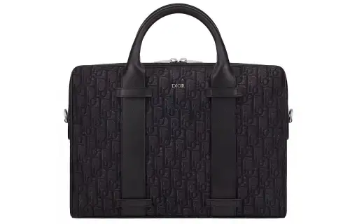 DIOR Cow Leather Briefcase, Handbag Women's Black