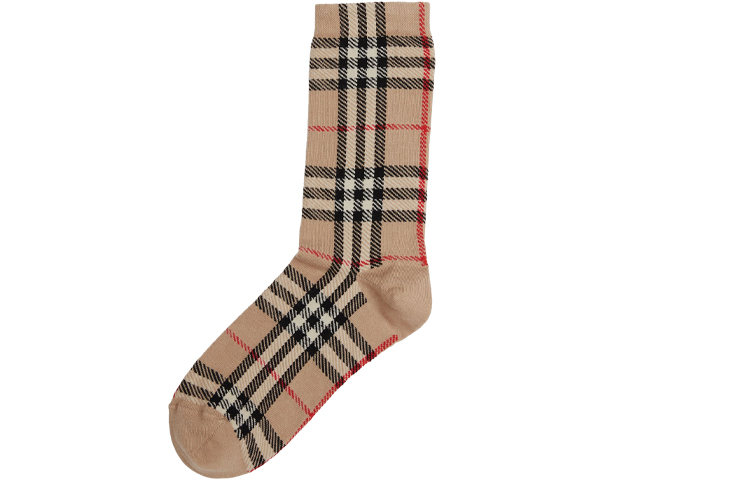 【Previous Season】Vintage check intarsia-knit socks