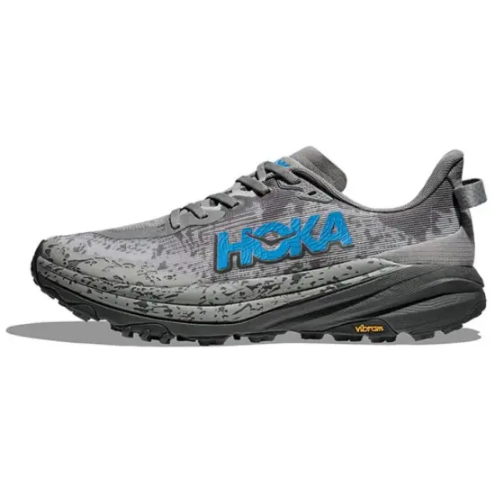 HOKA ONE ONE SPEEDGOAT 6 Running Shoes Men Low-Top Galaxy Gray/Hoga Blue