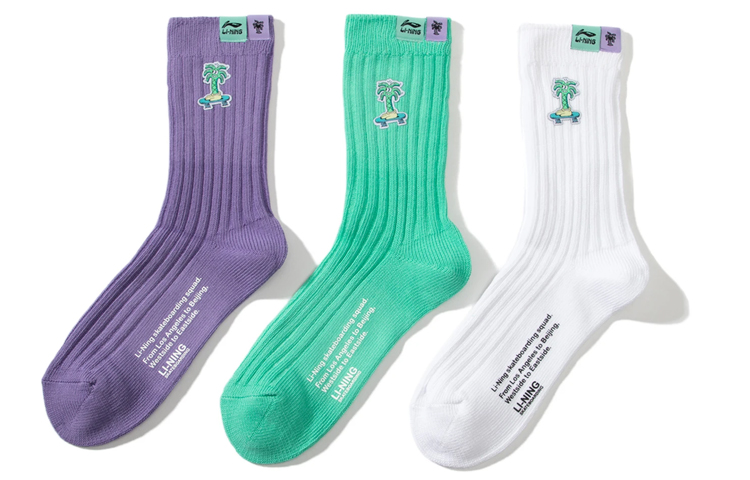 Li Ning x Steven Harrington Crew Socks Unisex 3 Pack