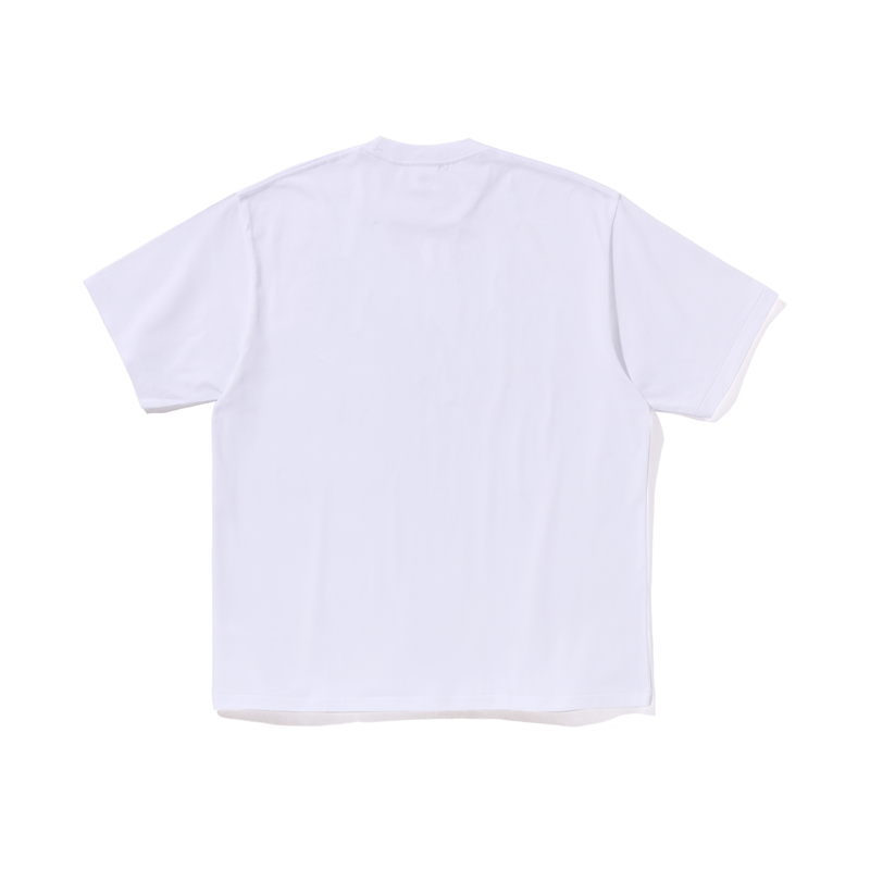 Мужская футболка A BATHING APE Crown Logo (белая с принтом) — Черный BKX — фото 6