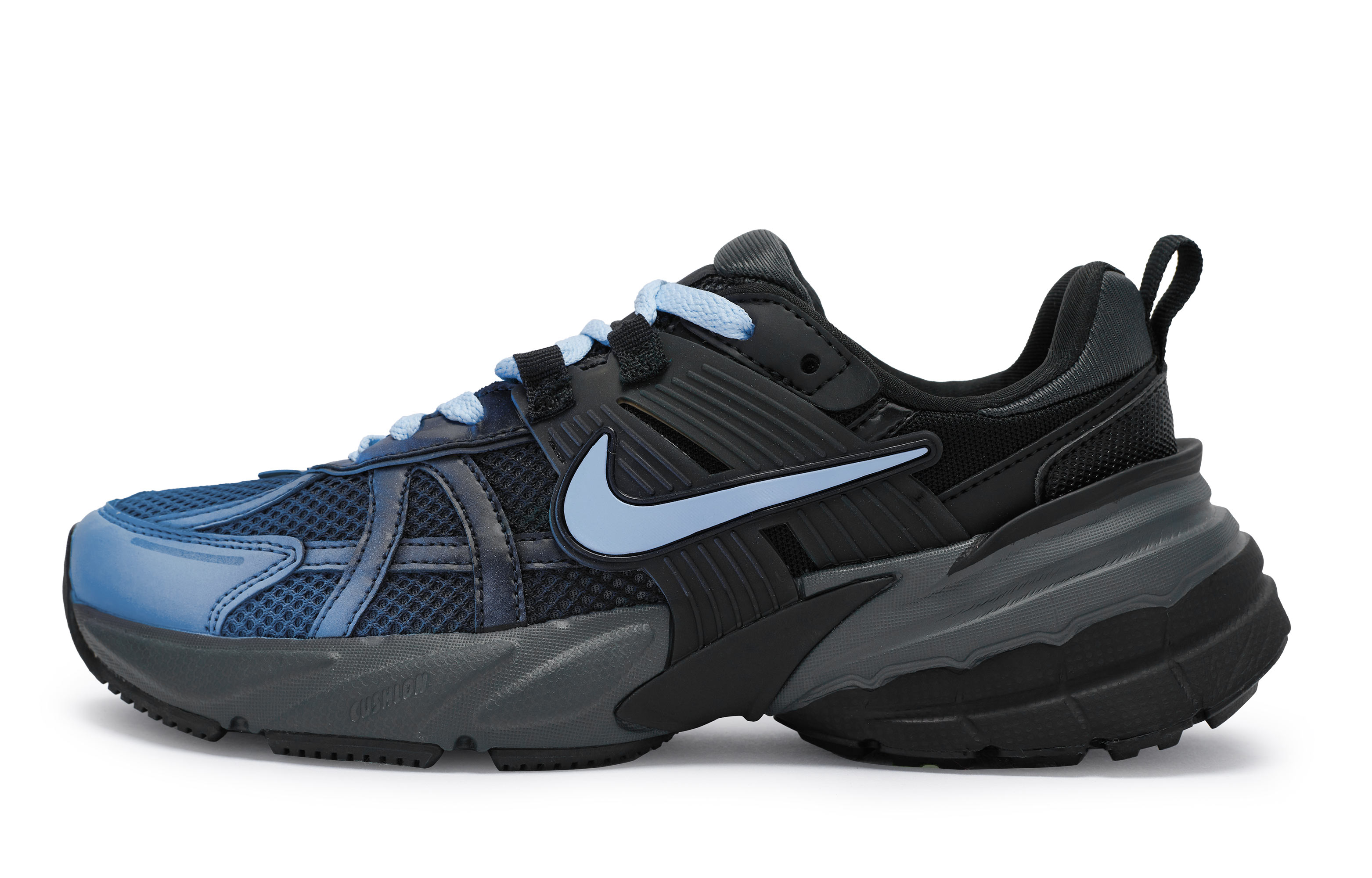 Nike V2K Run Abrasion Resistant Abrasion Resistant Low top Casual Running Shoes Women’s Black Blue