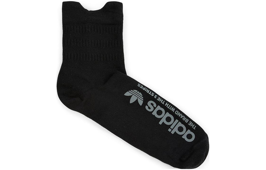 Adidas Originals Letter Print Crew Socks Men’s Black