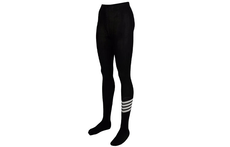 THOM BROWNE 4 Bar Striped Ribbed Tights