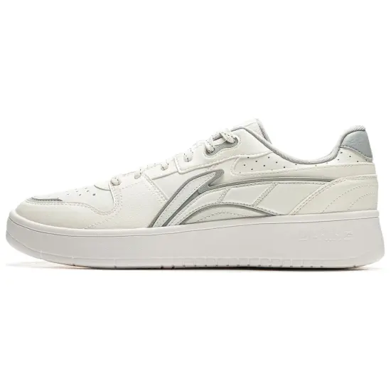LINING Acer Truncatum Skateboard Shoes Men Low-Top Mist White/Brick Gray