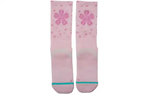 Li Ning, basketball knitted sports fuchsia knee socks, flowered, print, mid-length