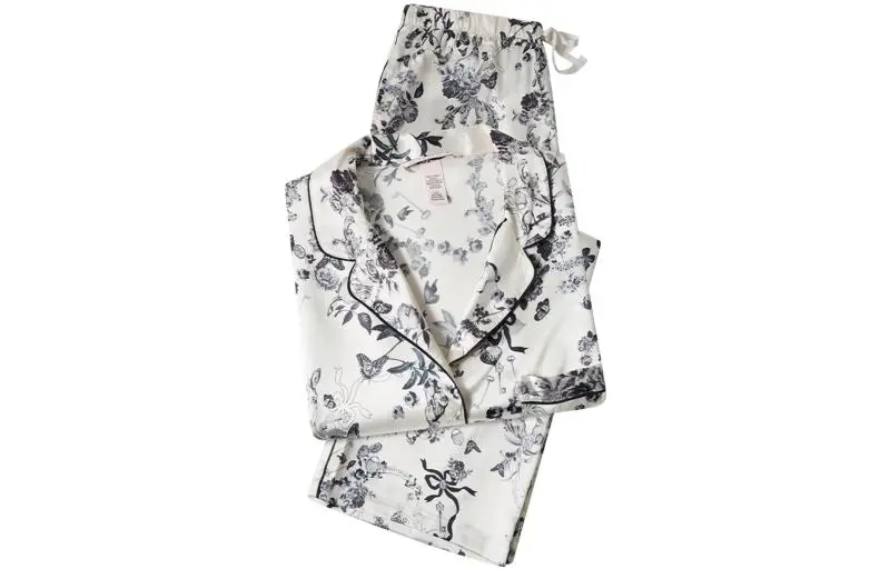 Victoria's Secret Satin Long Pajama Set Pajamas Women's White