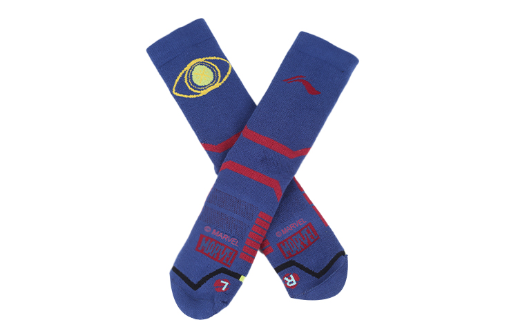 Li Ning x MANWEIQIYIBOSHI,LIANMINGKUAN Crew Socks Men’s 1 Pack Navy Blue