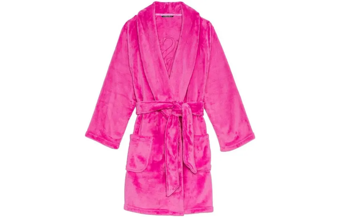 Victoria's Secret Comfortable Soft Velvet Lace Up Home Fleece Lined Thermal Long And Thick Sleep Robe Women's