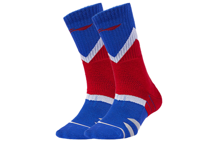 Li Ning Basketball Socks Men’s Combo Set Blue Red Multicolor
