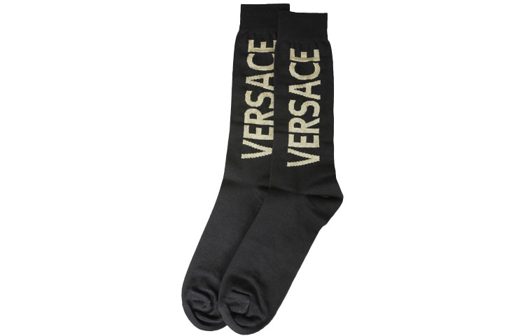 VERSACE Logo Socks ‘Black/Gold’