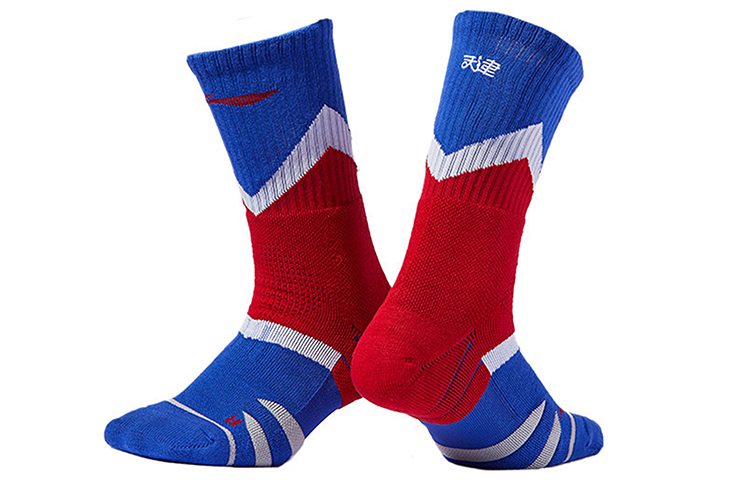 Li Ning Basketball Socks Men’s Combo Set Blue Red Multicolor