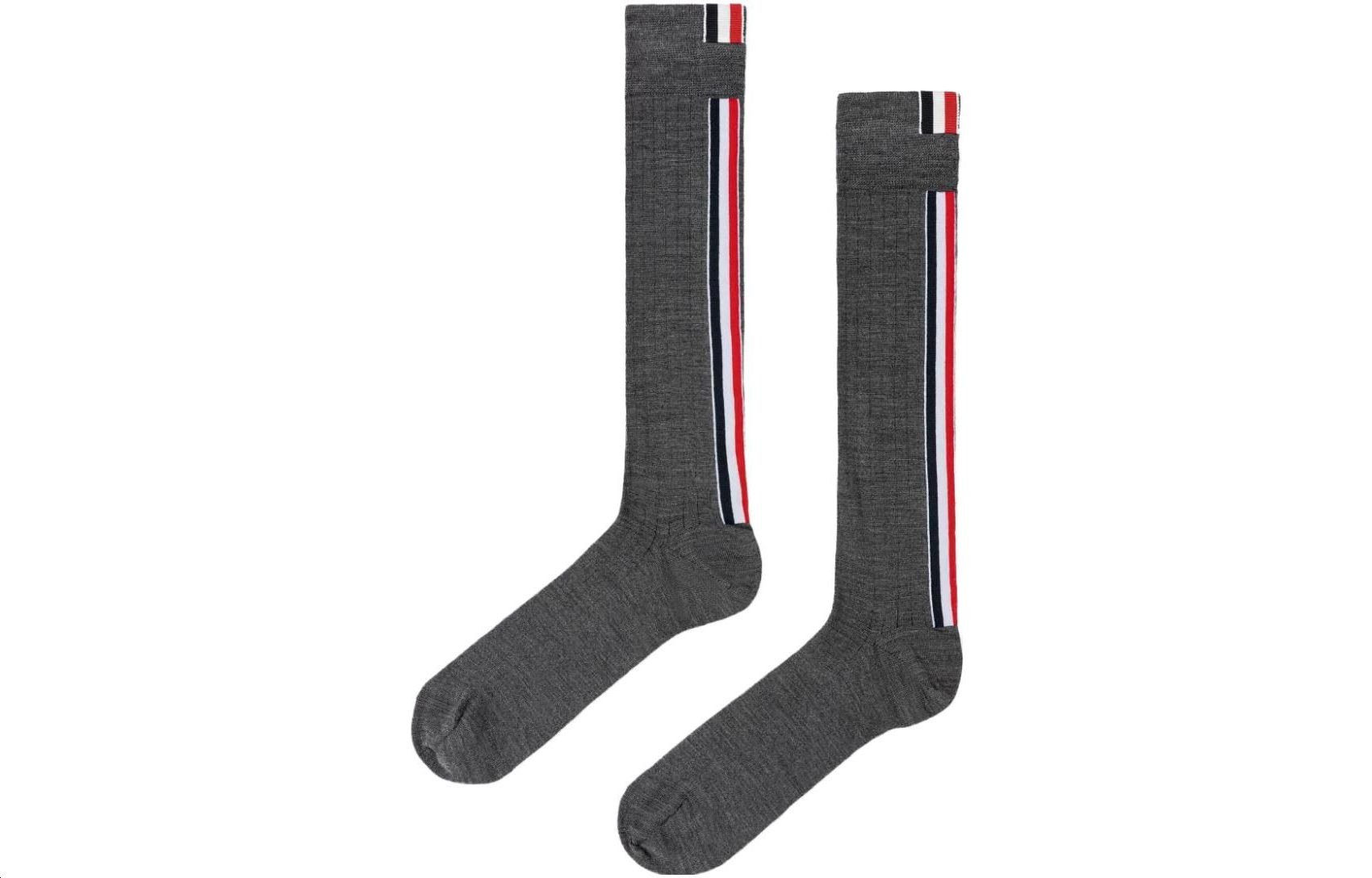 THOM BROWNE· Knee High Socks Men’s 1 Pack Gray