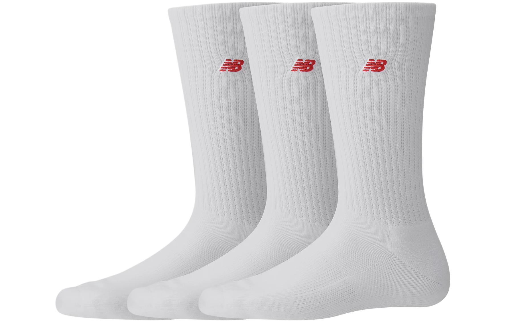 New Balance Crew Socks Unisex 3 Pack White