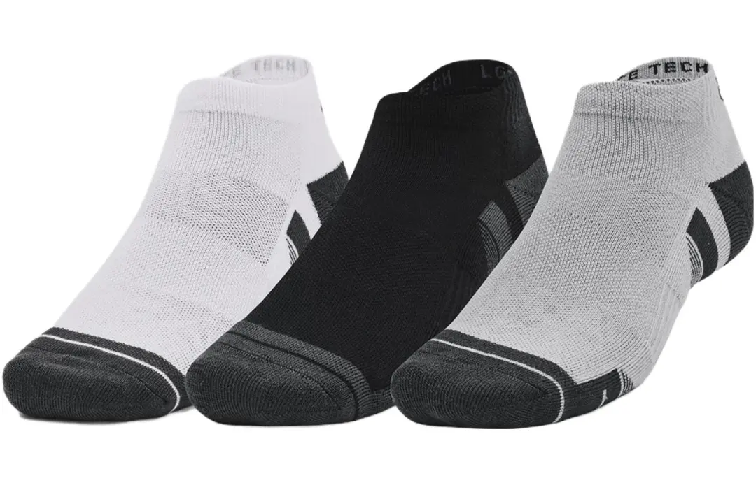 Under Armour Performance Tech Low Cut Ankle Socks Unisex 3 Pack White+Black+Gray
