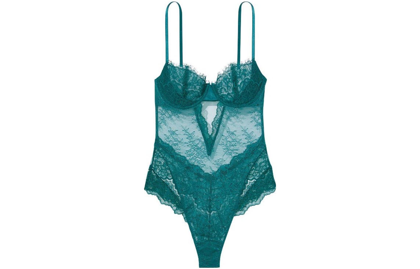 Женское боди Victoria's Secret (бирюзовое)